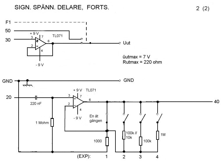A Measuring Circuit of Signal Divider and Signal Amplifier, from the year 2000, 3