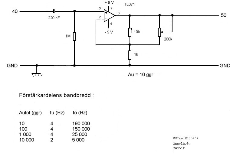 A Measuring Circuit of Signal Divider and Signal Amplifier, from the year 2000, 4