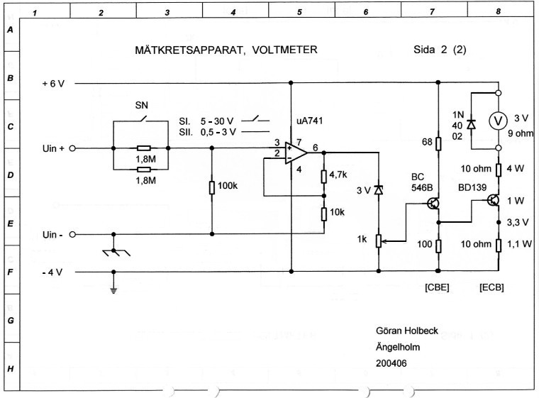 A Measuring Circuit of Voltage Meter, from the year 2004, 2