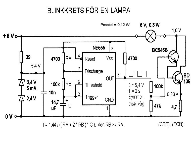 A Circuit of One Blinking Bulb, from the year 2006