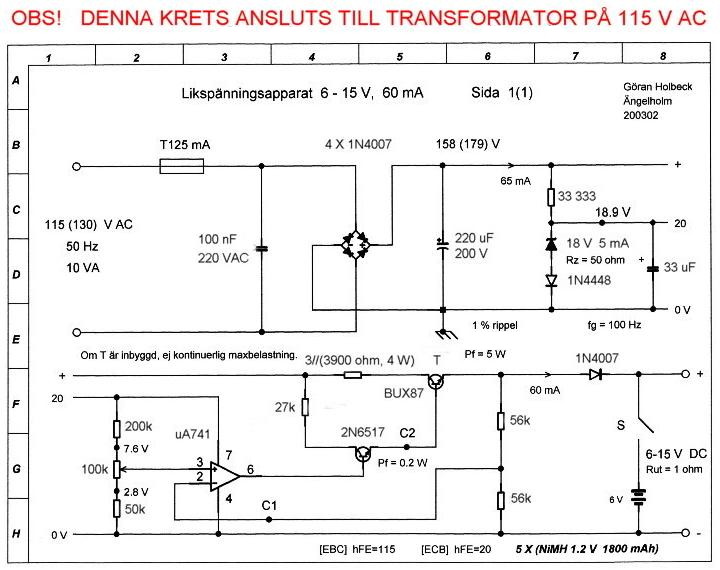 Likspänningsapparat 6-15 V, från år 2003