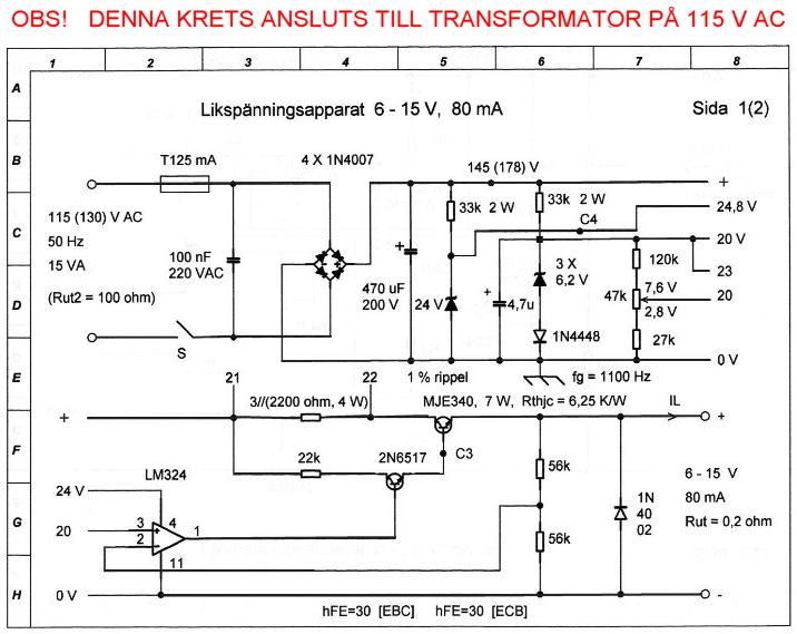 Likspänningsapparat 6-15 V, från år 2004