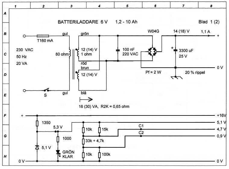 Batteriladdare 6 V, 1.2-10 Ah, från år 2004