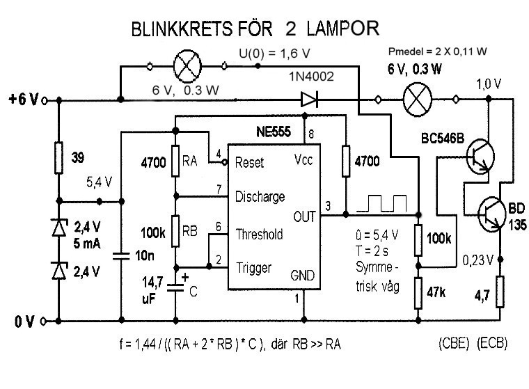 Blinkkrets Två lampor, från år 2006