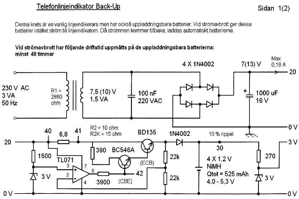 Linjeindikator med uppladdningsbara batterier, från år 2007