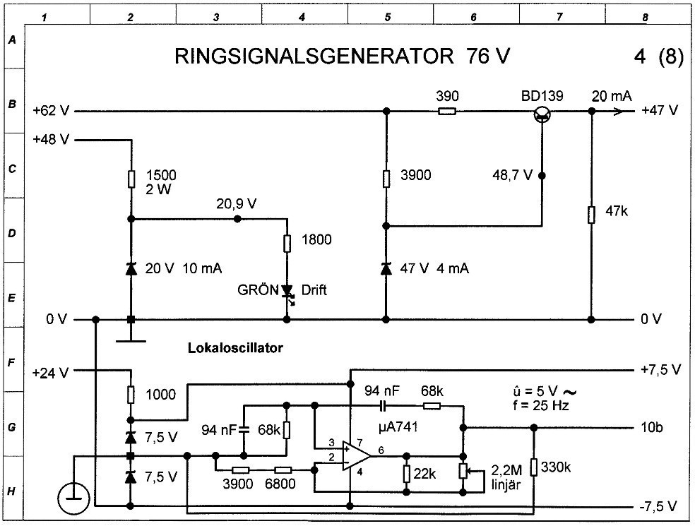 Mätkrets Ringsignalsgenerator 76 V, från år 2007, 4