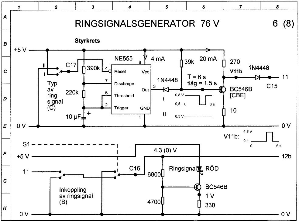 Mätkrets Ringsignalsgenerator 76 V, från år 2007, 6