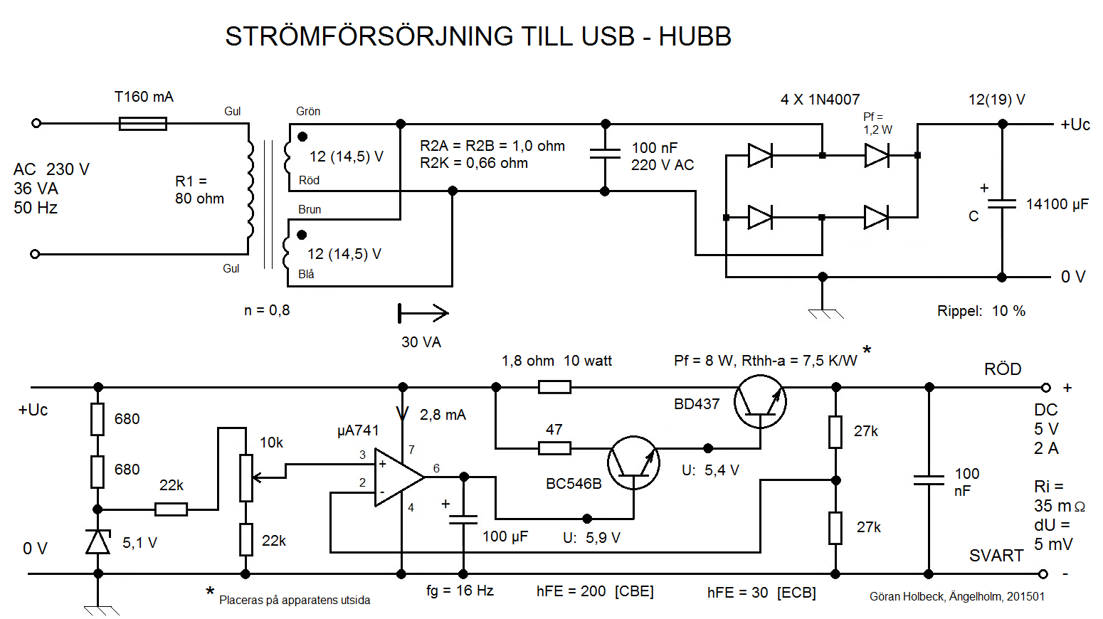 Likspänningskälla 5 volt från år 2015