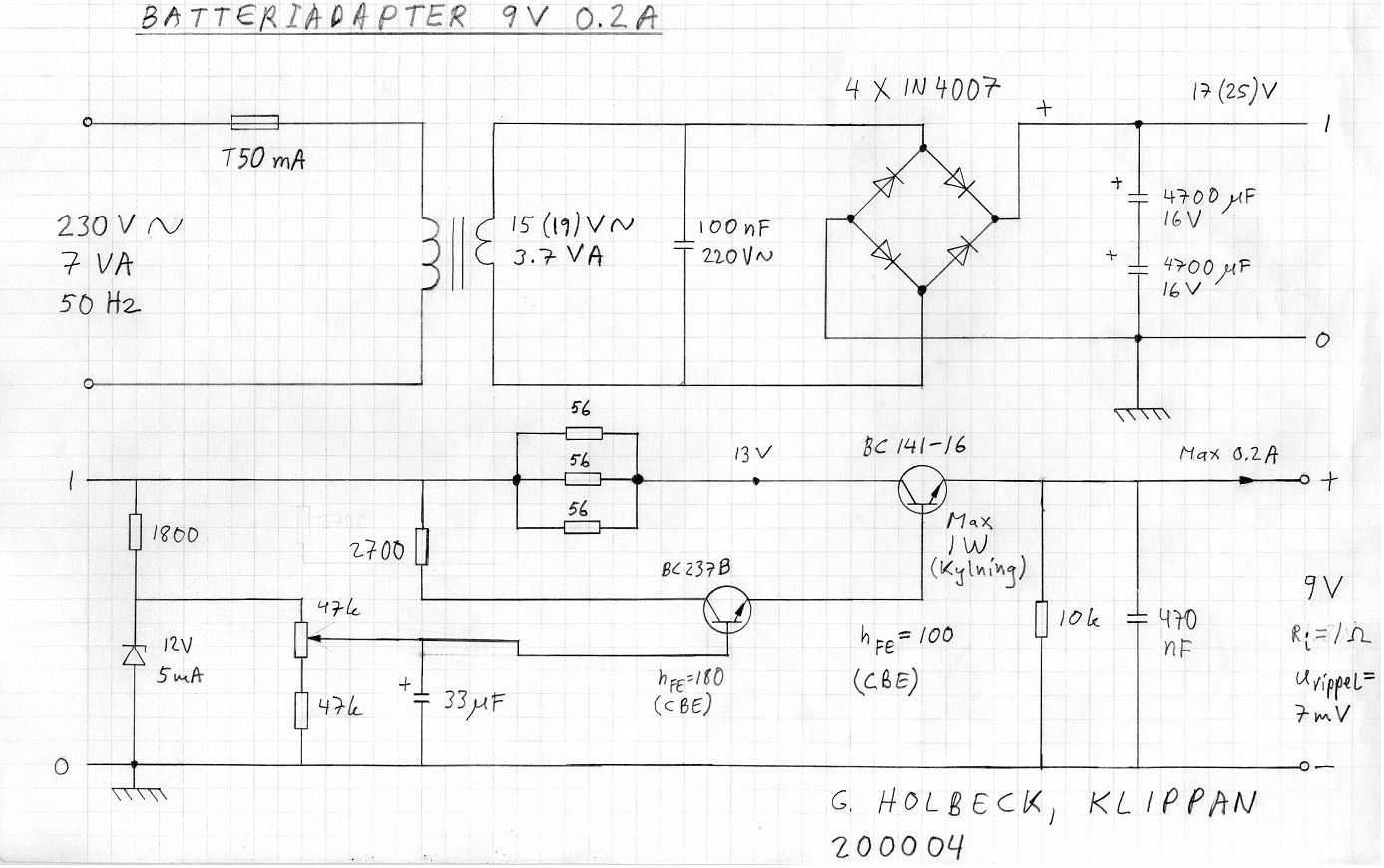 Likspänningskrets 9 volt från år 2000