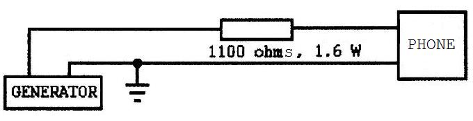 How to connect a protection resistor between the ring generator and a telephone