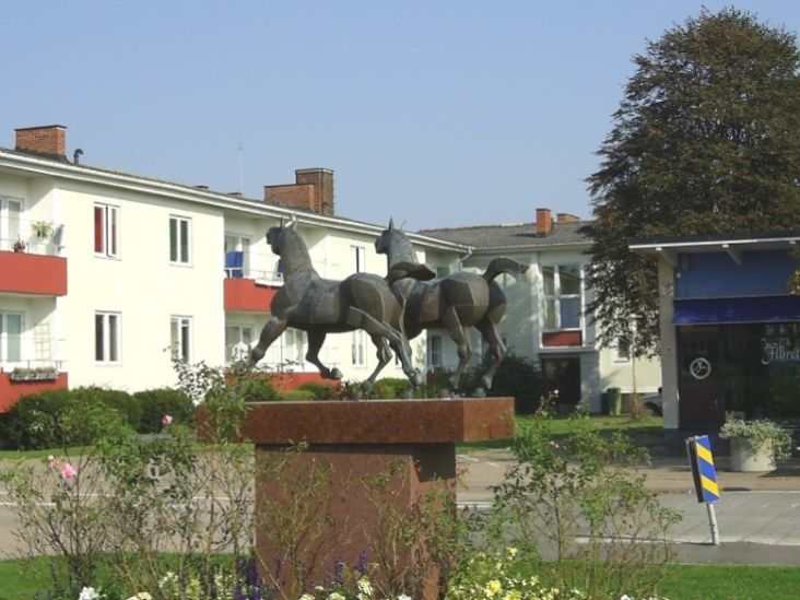 The artwork "Running Horses"