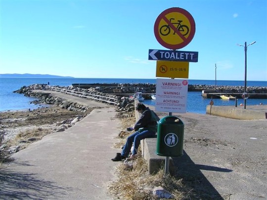 Badbryggan vid Vejbystrands hamn